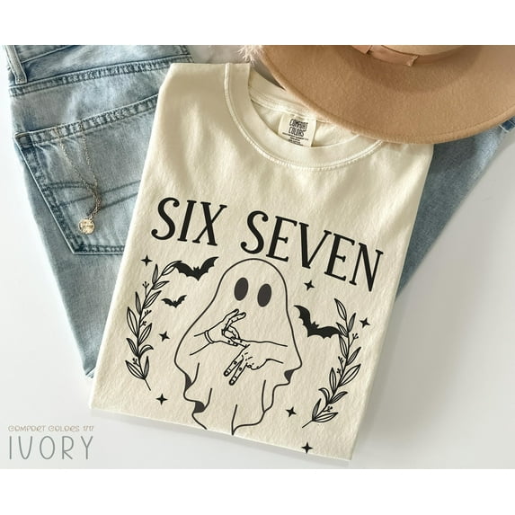 Comfort Colors Funny Six Seven Meme T-Shirt, Number Graphic Tee for Women and Men, Halloween Costume Top