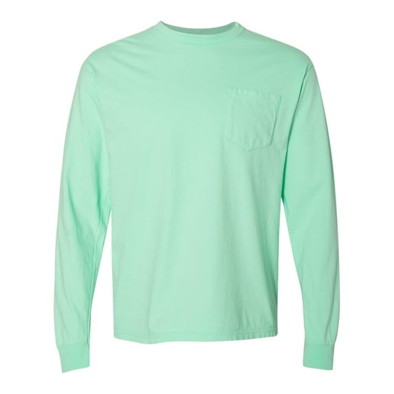 Comfort Colors Garment-Dyed Heavyweight Long Sleeve Pocket T-Shirt Size up to 3XL