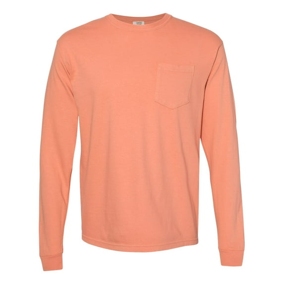 Comfort Colors Garment-Dyed Heavyweight Long Sleeve Pocket T-Shirt Size up to 3XL