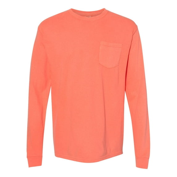 Comfort Colors Garment-Dyed Heavyweight Long Sleeve Pocket T-Shirt