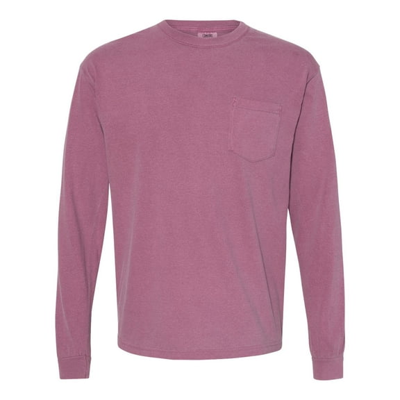 Comfort Colors Garment-Dyed Heavyweight Long Sleeve Pocket T-Shirt
