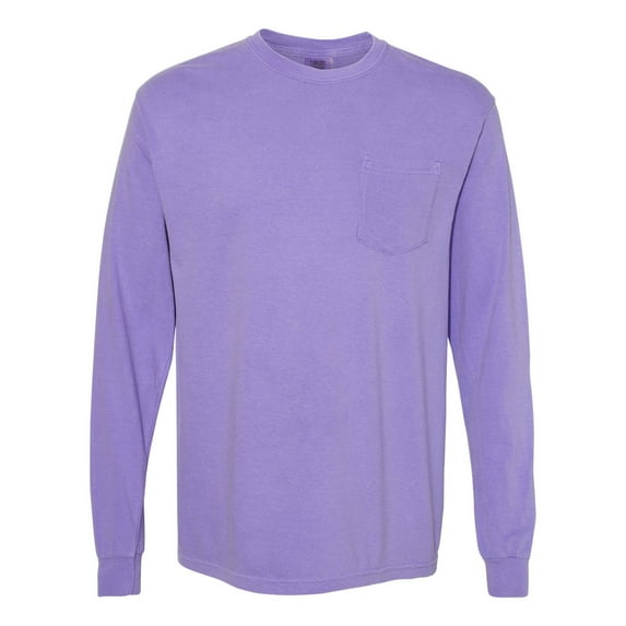 Comfort Colors Garment-Dyed Heavyweight Long Sleeve Pocket T-Shirt