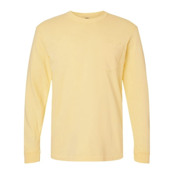 Comfort Colors T-Shirts - Long Sleeve Garment Dyed Heavyweight Ringspun Long Sleeve Pocket T-Shirt 4410