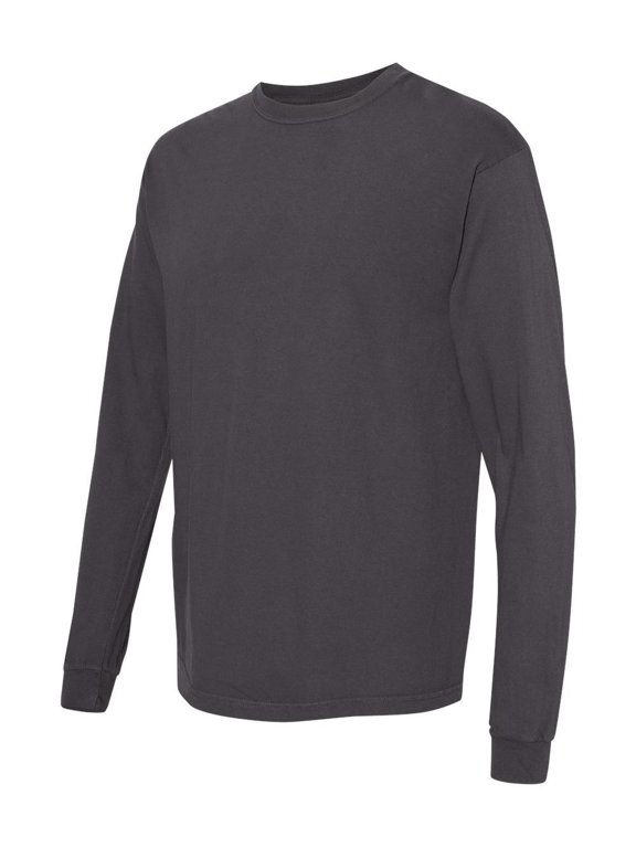 - Garment-Dyed Heavyweight Long Sleeve T-Shirt - 6014 - Graphite