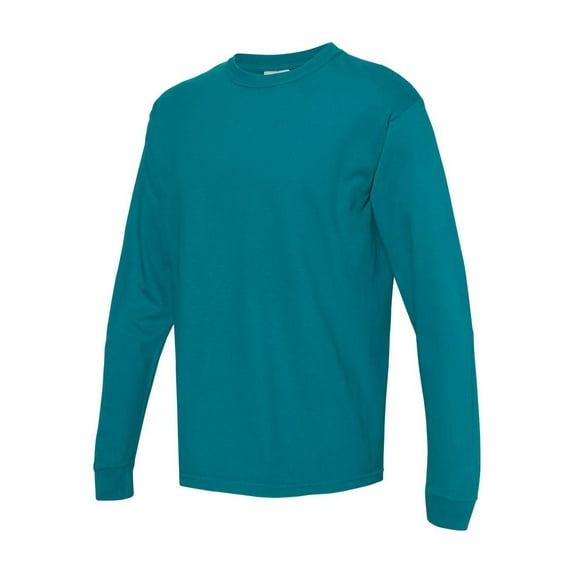 Comfort Colors - Garment-Dyed Heavyweight Long Sleeve T-Shirt - 6014 - Topaz Blue