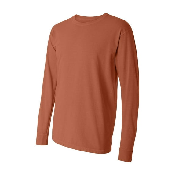 Comfort Colors - Garment-Dyed Heavyweight Long Sleeve T-Shirt - 6014 - Yam - Size: S