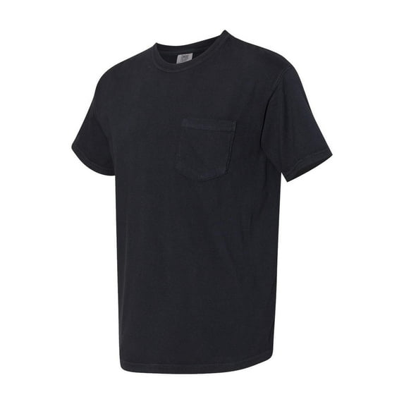 Comfort Colors - Garment-Dyed Heavyweight Pocket T-Shirt - 6030 - Black - Size: M