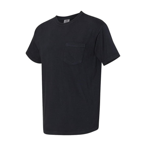 Comfort Colors - Garment-Dyed Heavyweight Pocket T-Shirt - 6030 - Black - Size: XL