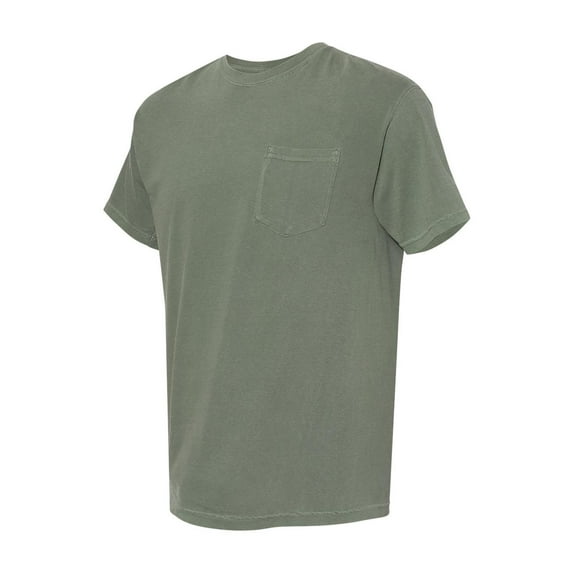Comfort Colors - Garment-Dyed Heavyweight Pocket T-Shirt - 6030 - Moss - Size: L