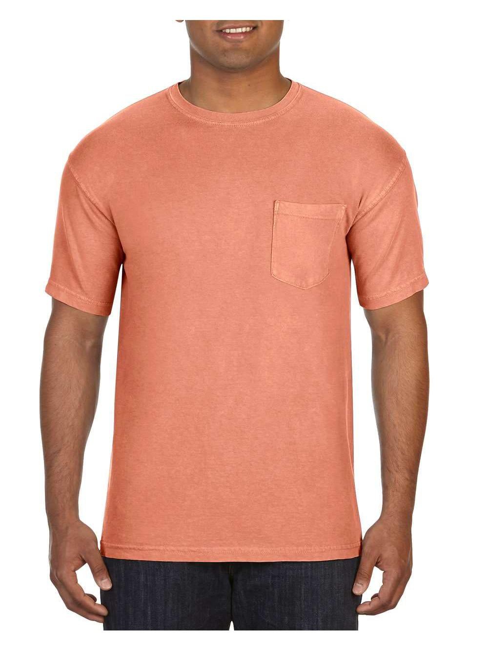 Logo Label Unisex Pigment Dyed Pocket T-Shirt