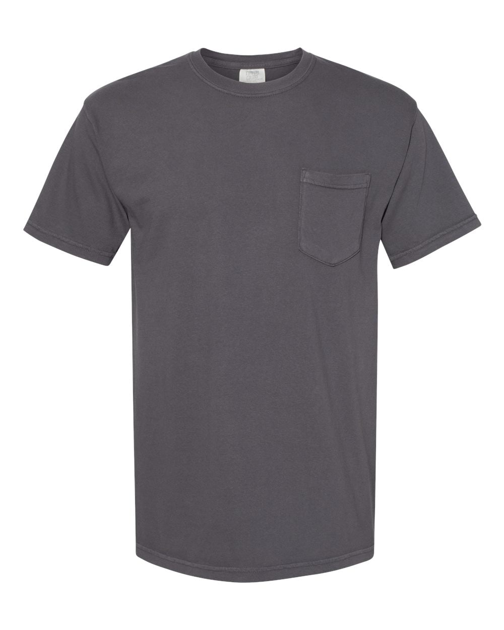 Comfort Colors Pocket T-Shirt - 6.1 Oz Garment-Dyed Ringspun Cotton, Crunchberry Color, Size Large