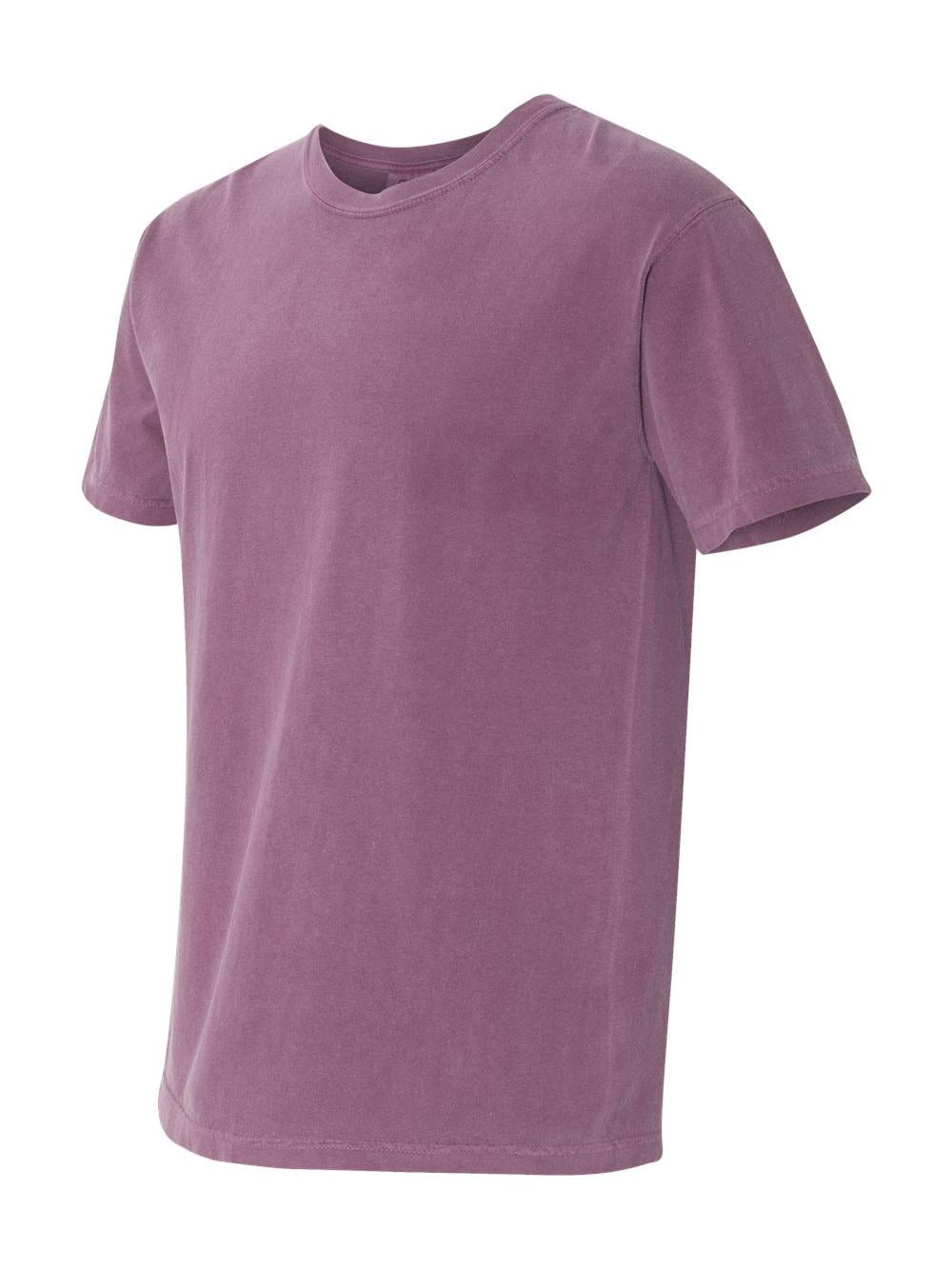 Comfort Colors Men's Short Sleeve Tee, Style 1717 - Garment-Dyed 100% Ringspun Cotton, Wine, Large