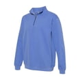 thumbnail image 1 of Comfort Colors - Garment-Dyed Quarter Zip Sweatshirt - 1580 - Flo Blue - Size: S, 1 of 3