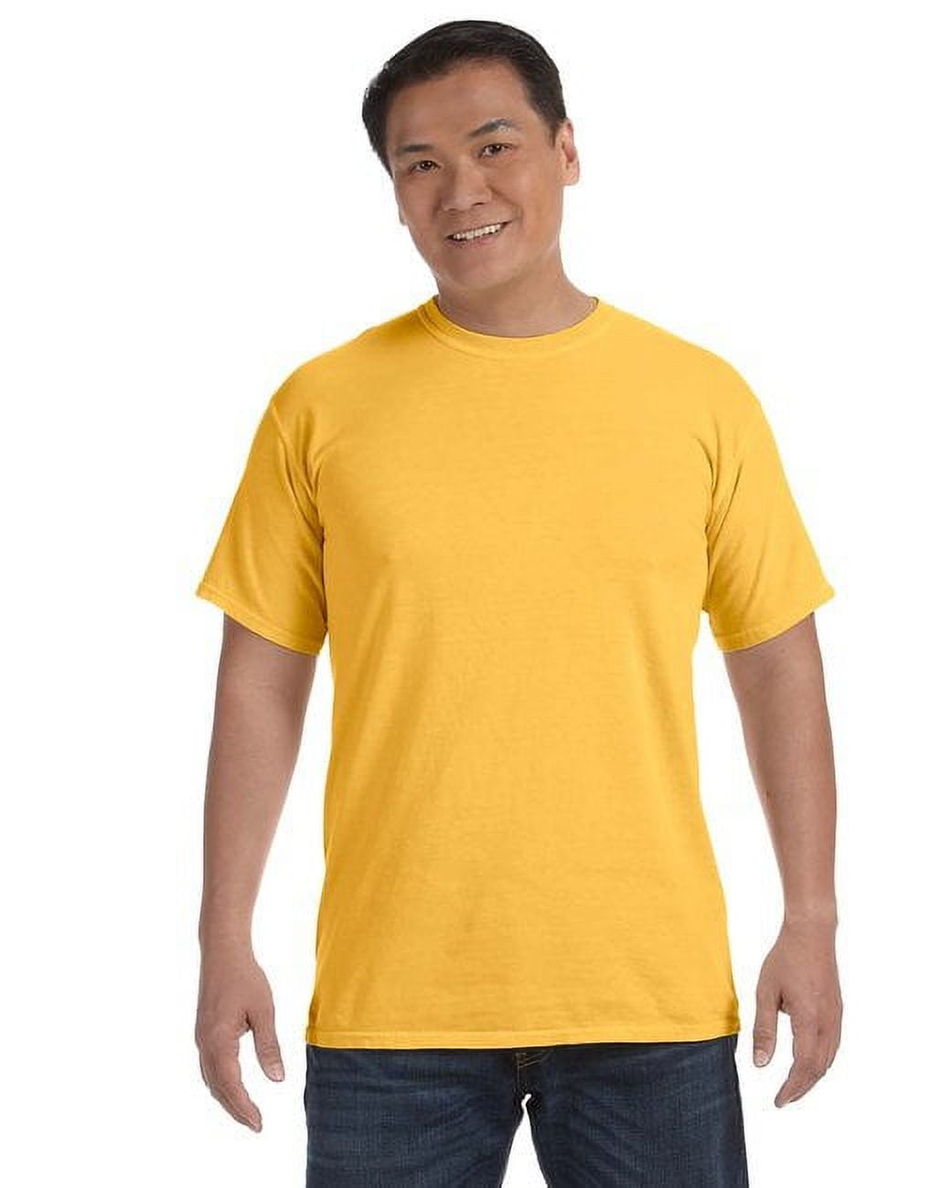 Comfort Colors Men's Short Sleeve Pocket Tee - Style 1717 In Blue, Large | 100% Ringspun Cotton Garment-Dyed Shirt