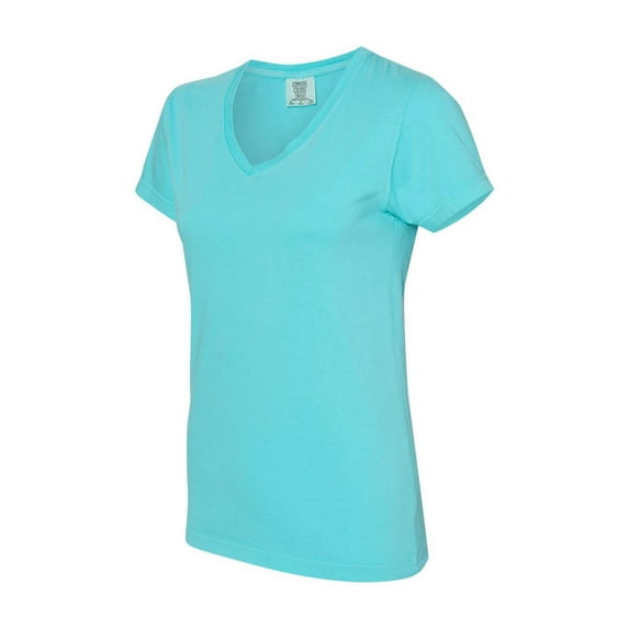 Comfort Colors Women's Midweight Soft-Washed V-Neck T-Shirt, 100% Ring ...