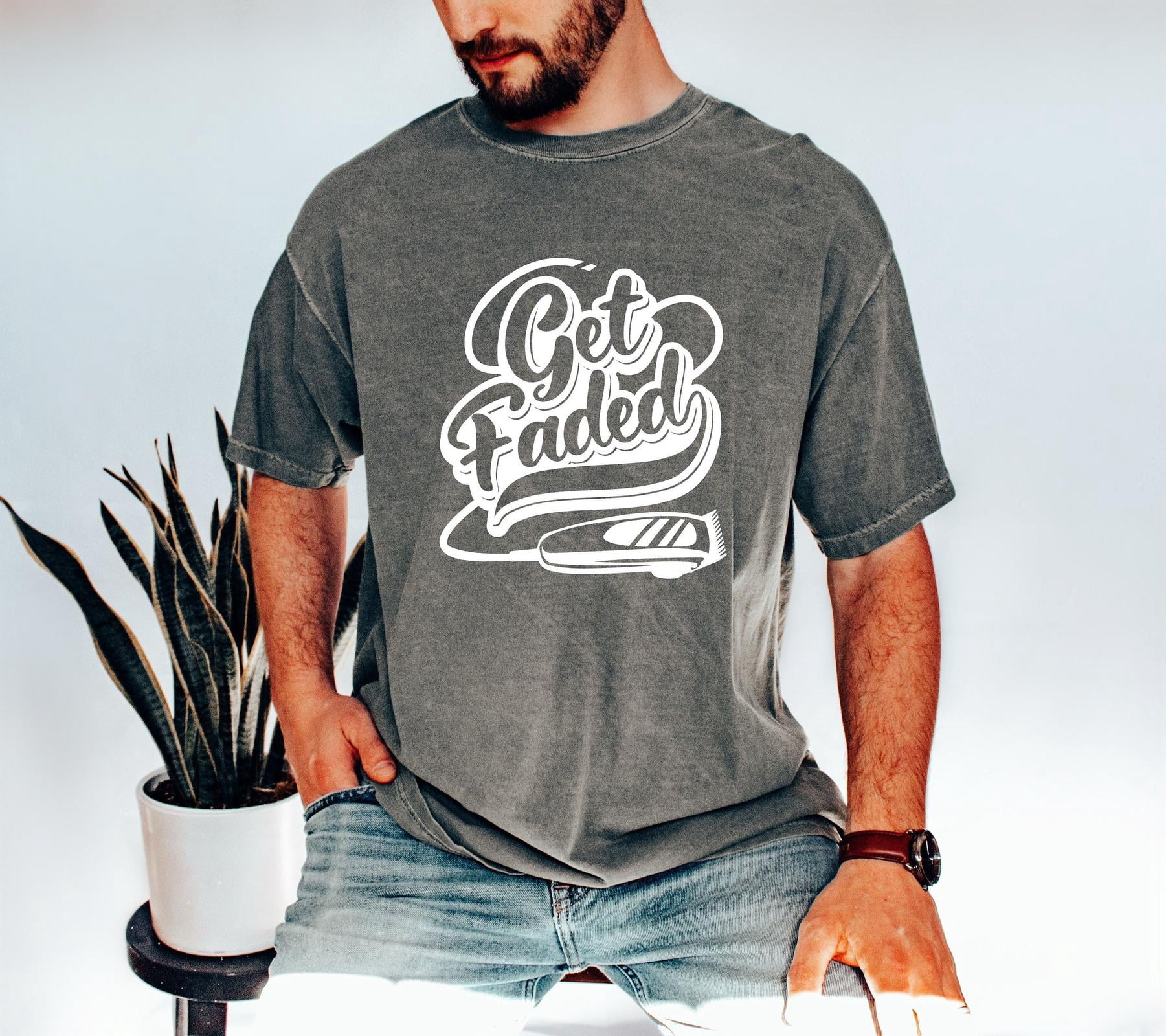 Comfort Colors, Get Faded Shirt, Barber TShirt, Barber Shop Gifts