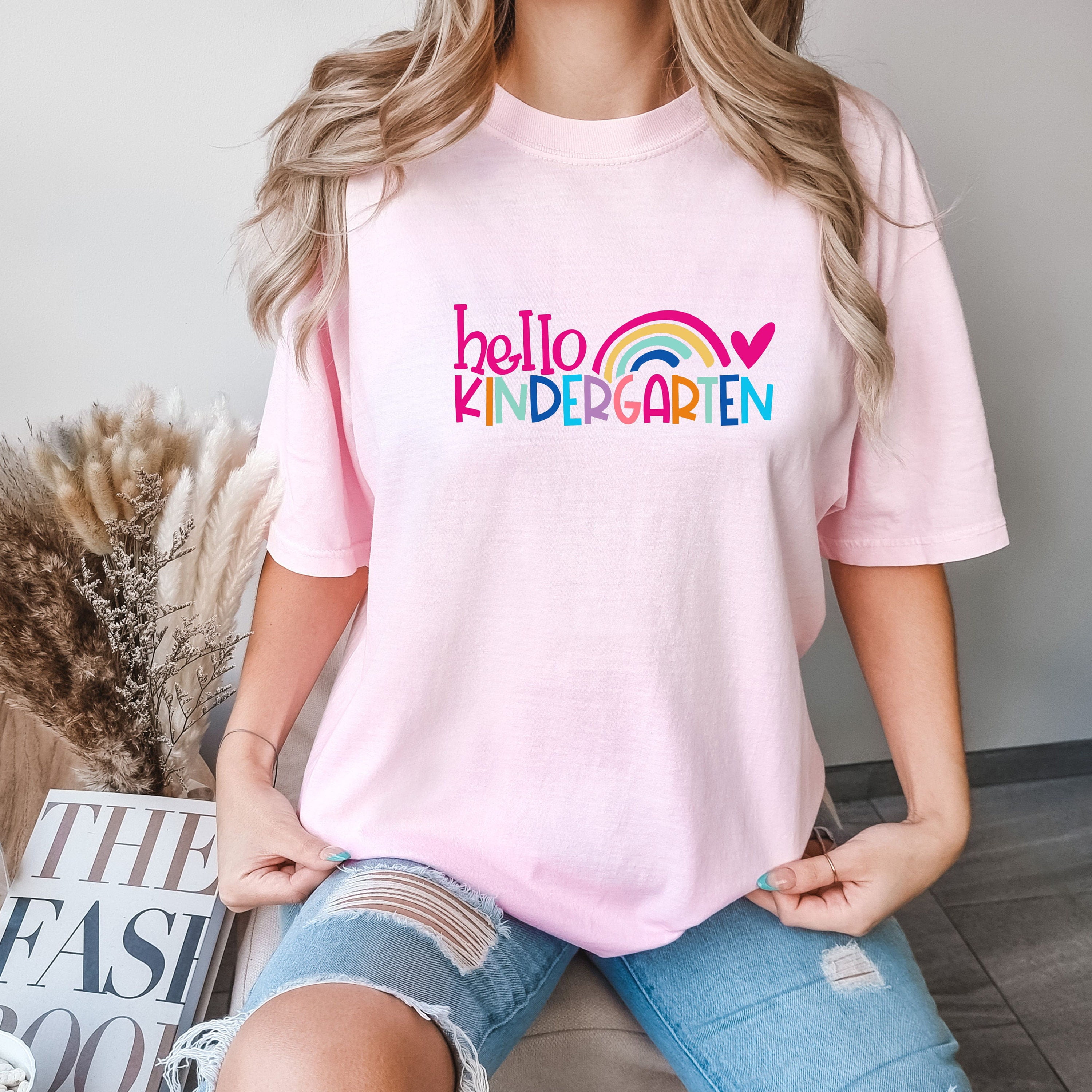 Comfort Colors® Hello Kindergarten T-Shirt, Kindergarten Student Shirt ...