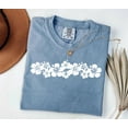 thumbnail image 1 of Comfort Colors Hibiscus Flower T-Shirt - Oversized Boho Hawaii Beach Tee for Women, Summer Vacation Shirt, 1 of 8