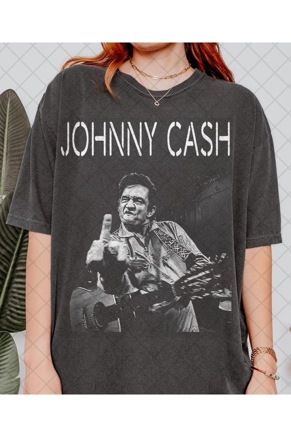 Comfort Colors Johnny! Cash Finger Shirt, Men's Women's Tee, All Size