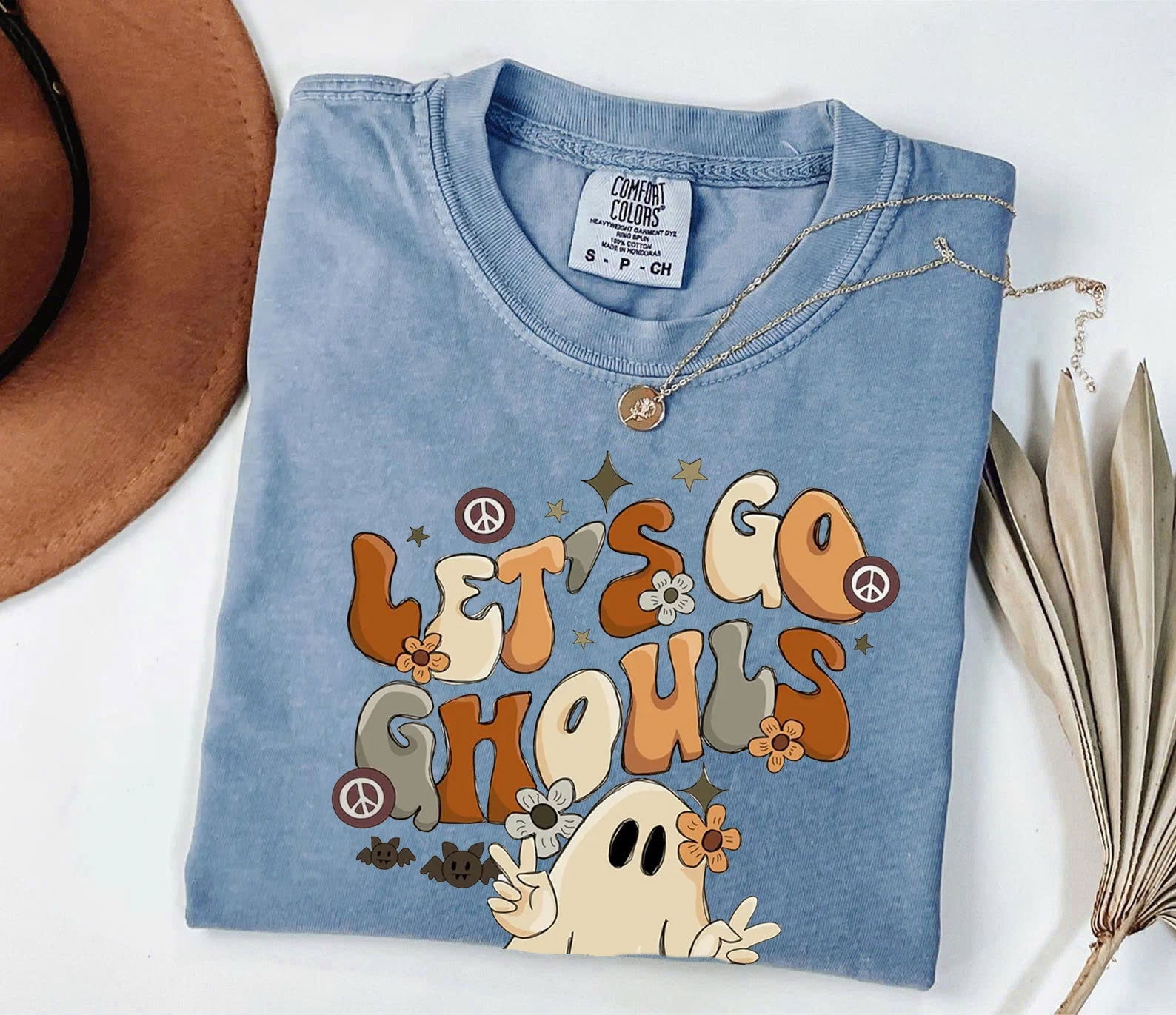 Comfort Colors Lets Go Ghouls Shirt Retro Vintage Halloween T Shirt