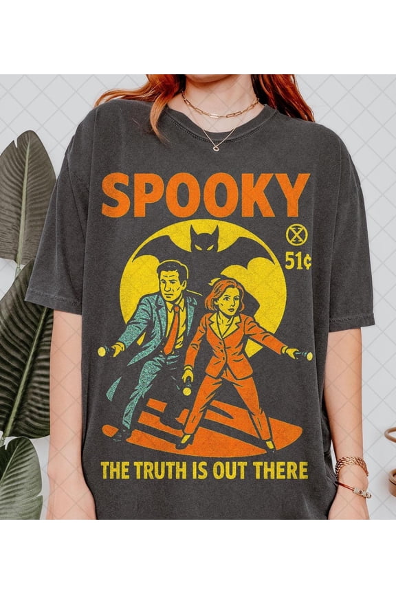 Comfort Colors Limited My X-Files Spooky T-Shirt, Scully And Mulder Movie Fan Bootleg Tee T-Shirt, Gift For Women and Man Unisex T-shirt