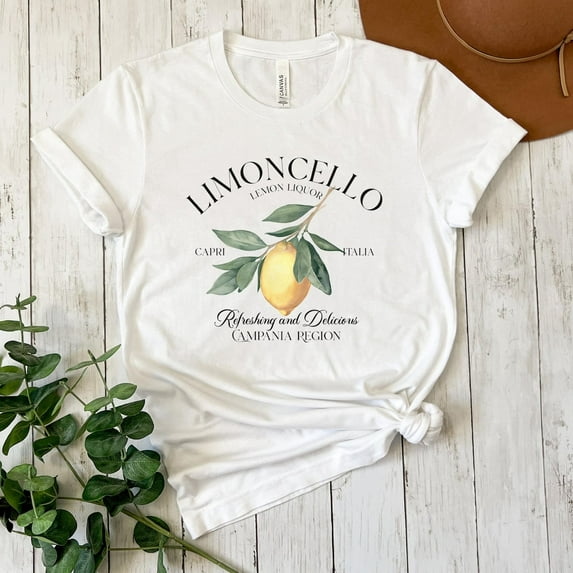Comfort Colors Limoncello Tee, Refreshing Lemon Graphic Shirt, Italian Summer Tee-Shirt, Gift for Lemon Lovers, Italy Vacation T-Shirt, Cocktails Tee
