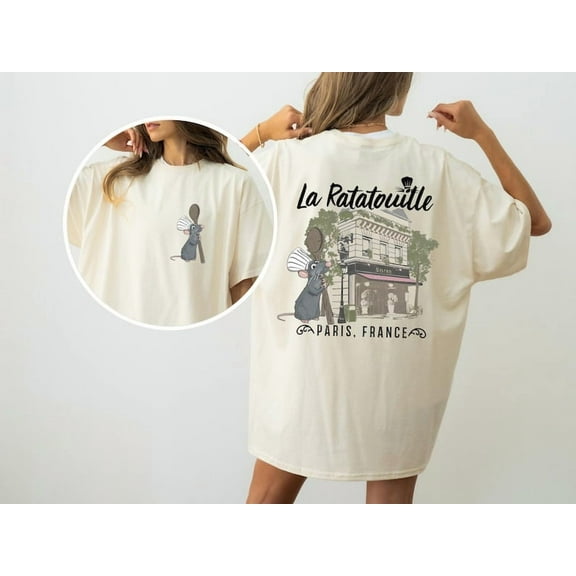 Comfort Colors Little Chef Remy 2Sided T-Shirt, Disney Ratatouille Paris France Shirt, Pixar Ratatouille Tee