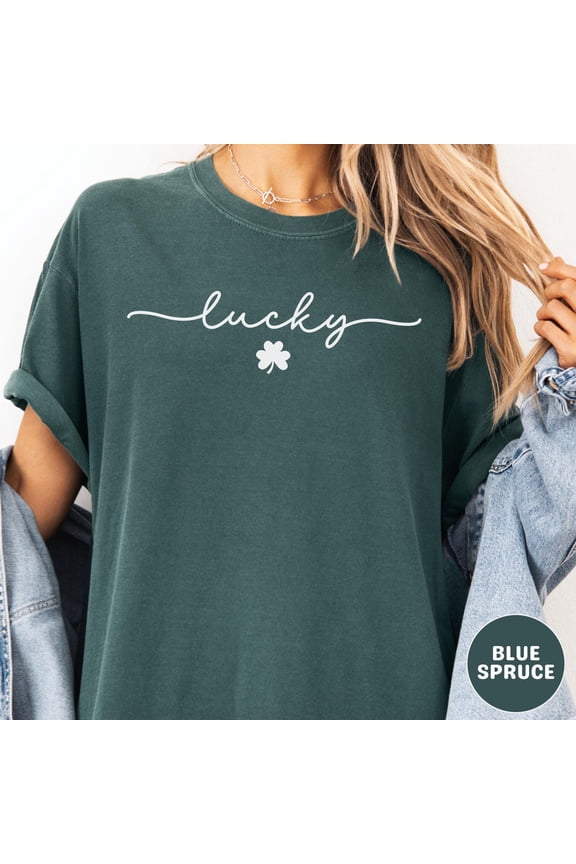 Comfort Colors Lucky Shamrock Shirt, St. Patrick’s Day Graphic Tee