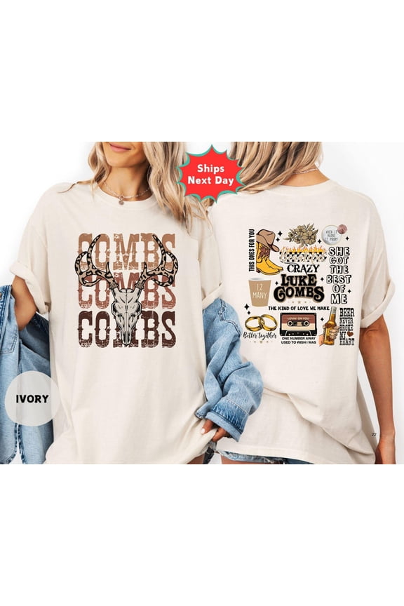 Comfort Colors Lukee Combs Bullhead Shirt, Country Music Tour Tee, Unisex Sizes S-4XL - Multicolor