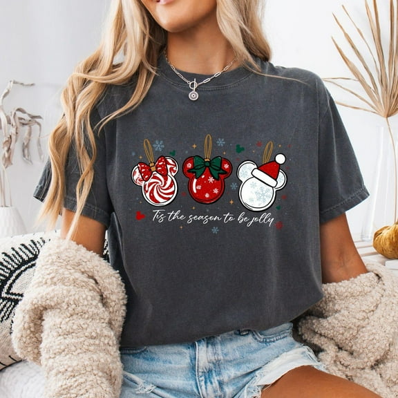 Comfort Colors Magical Christmas Shirt, Tis The Season Cartoon Holiday Doodles Tee