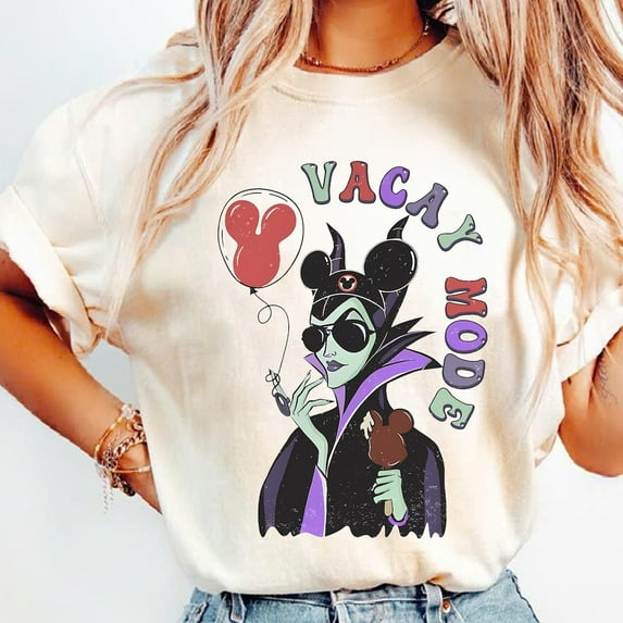 Comfort Colors Maleficent Vacay Mode Shirt, Funny Disney Villains T-shirt, Disneyworld Wdw, Family Trip Tee