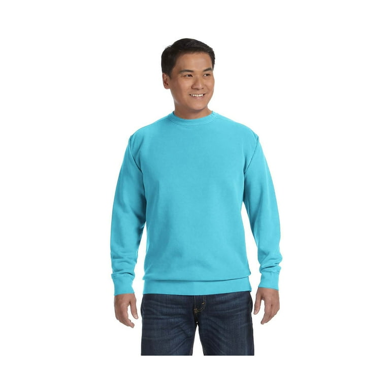 Garment dye crewneck sweat top