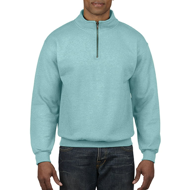 Comfort Colors Men s and Big Men s 1 4 Zip Fleece Sweatshirt up