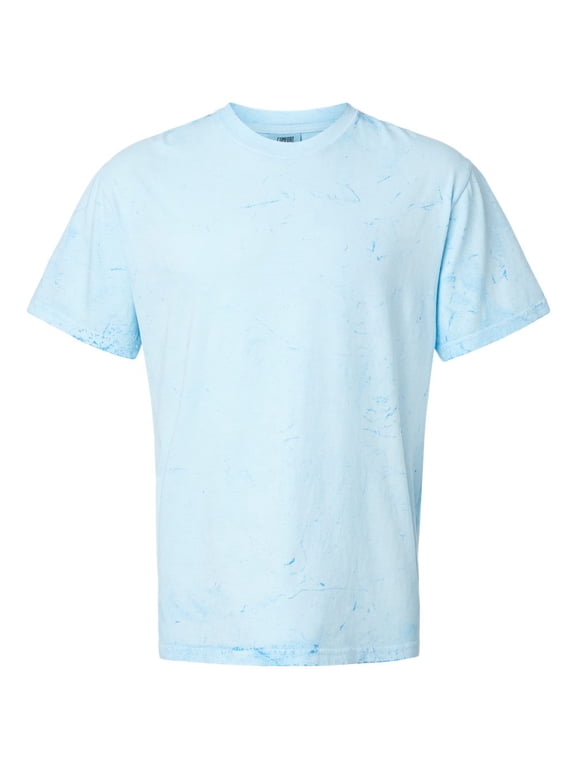 Mens Colorblast Heavyweight T-Shirt, L, Fiji Blue