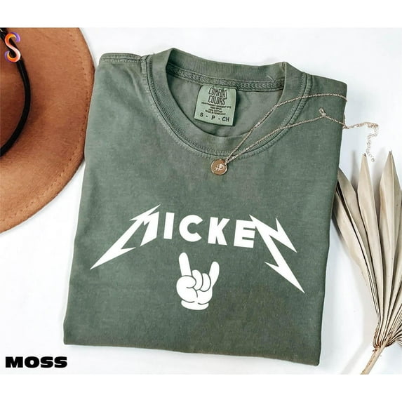 Comfort Colors Metal Rock Mickey T-Shirt, Matching Family, Funny Disney Shirt, Disney Lover Gift, Mickey Mouse