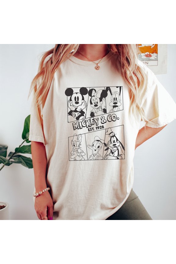 Comfort Colors® Mickey And Friends Shirt, Mickey and Co. est. 1928 Shirt, Unisex Shirt, Retro Disney Shirt, Disney Shirts, Disney Trip Shirt