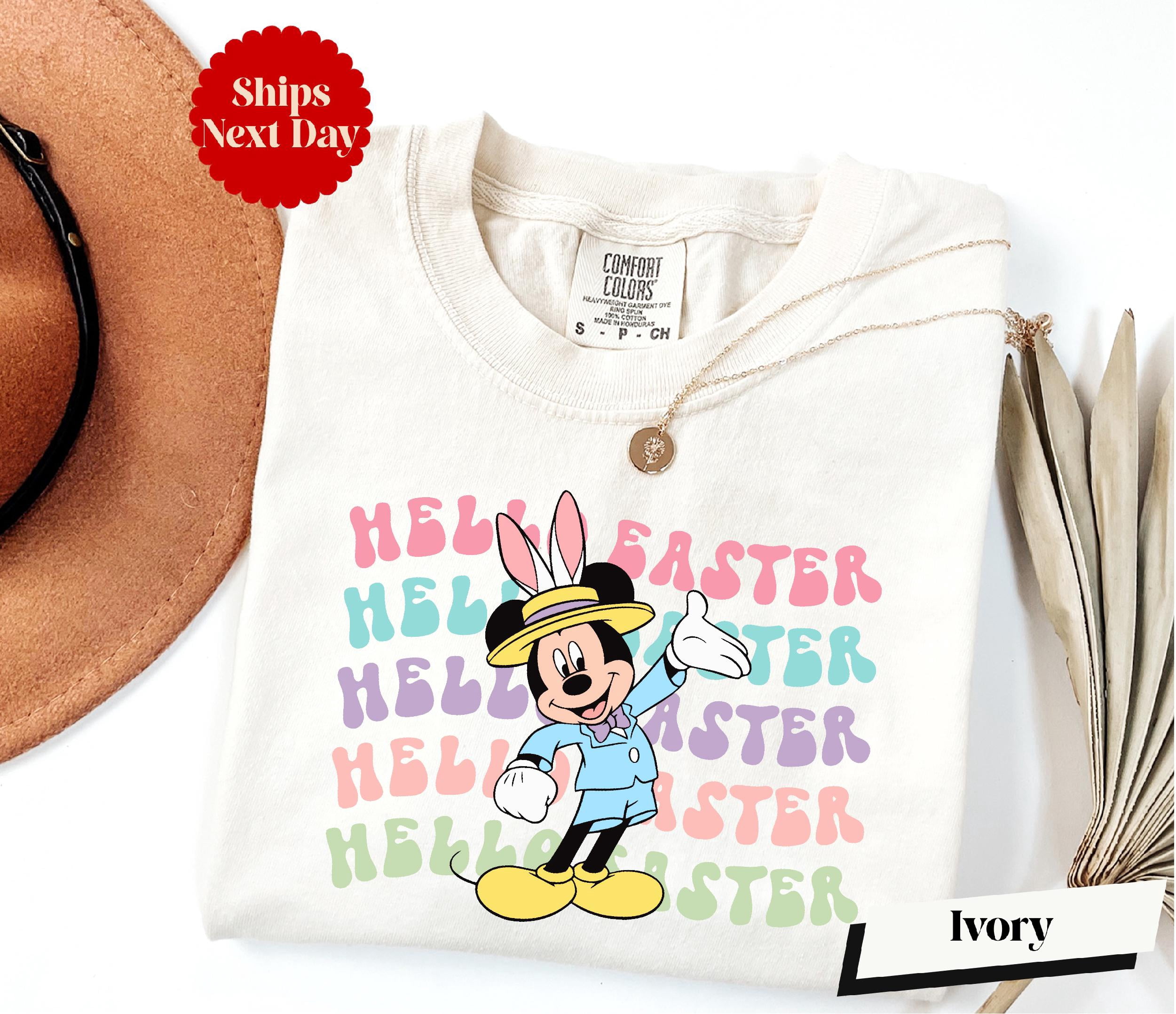 Comfort Colors® Mickey Hello Easter Long Sleeve & Shirt, Disney Happy ...