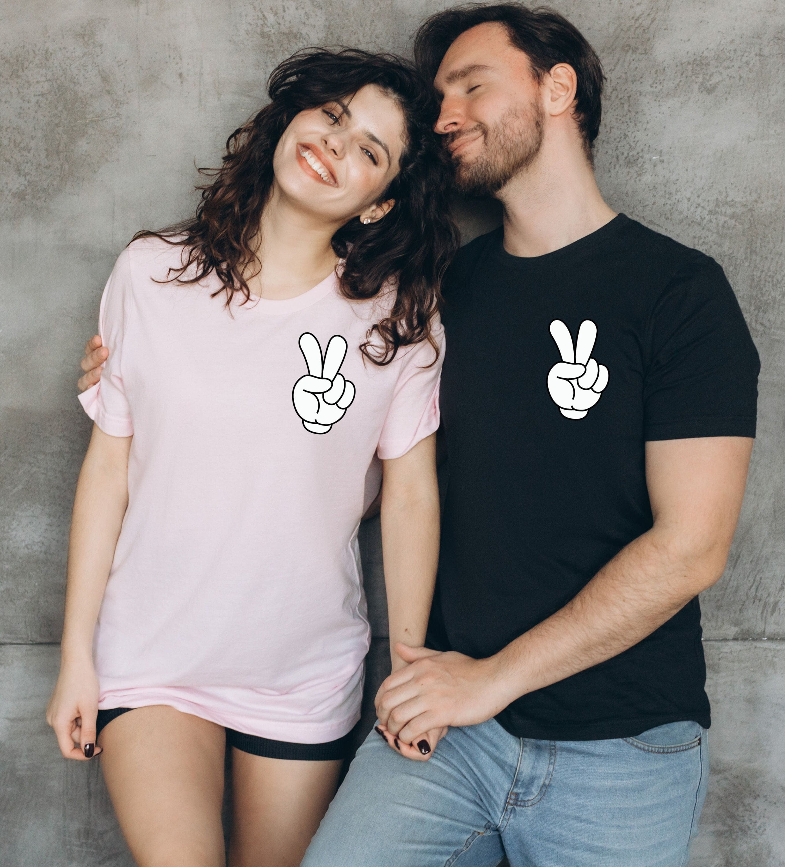 Comfort Colors® Mickey Peace Sign Pullover Shirt, Mickey Hand Sign ...