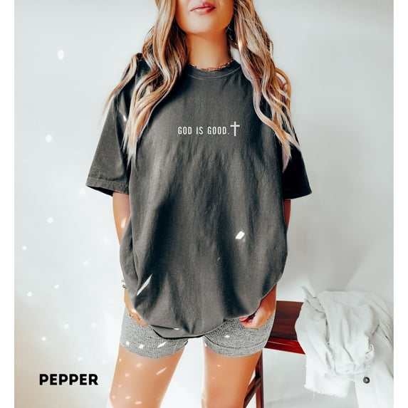 Comfort Colors Minimalist Shirt God is Good Trendy Christian TShirt Gift Faith Unisex T-shirt Faith Tee Church Group Shirts Oversized Comfy