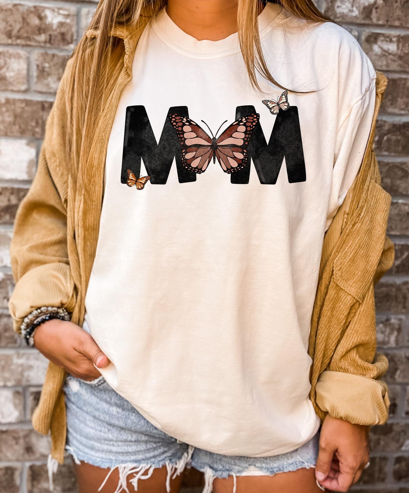 Comfort Colors Mom Butterfly Tshirt,Mom Life Tshirt,Happy Motheru2019s