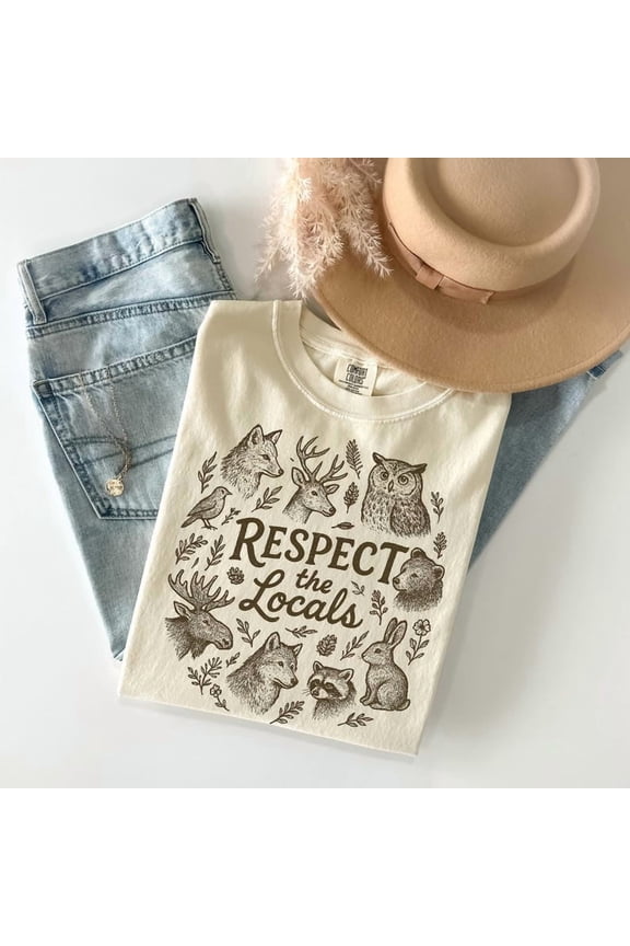 Comfort Colors National Park Shirt, Respect The Locals Shirt, Camping Tee, Gift For Camping Lover, Wild Animal Shirt, Nature Mom Shirt