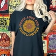 thumbnail image 1 of Comfort Colors Peace Love and Sunflowers Shirt | Sunflower Shirt | Peace Shirt | Sunflower Tee | Flower Shirt | Peace Love Sunshine (Colors:Black; Sizes:S;), 1 of 1