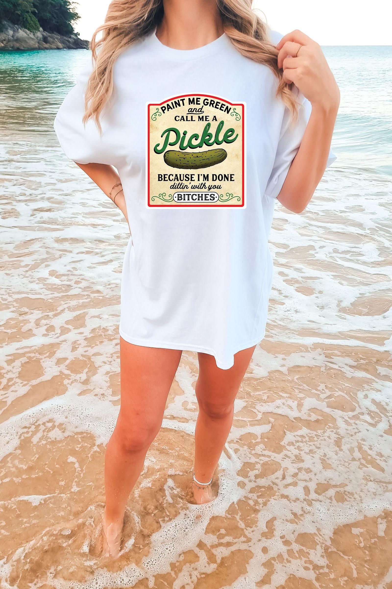 Comfort Colors Pickle Shirt,Paint Me Green,Call me Pickle,gardening