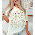 Comfort Colors Pressed Flowers Tshirt, Boho Wildflowers Cottagecore