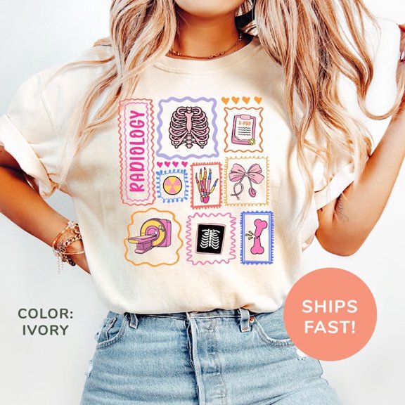 Comfort Colors Radiology Shirt, Xray Tech Shirt, Rad Tech Shirt, Radiologic Technologist Gift, Medical Imaging Shirt, Healthcare Worker Tee