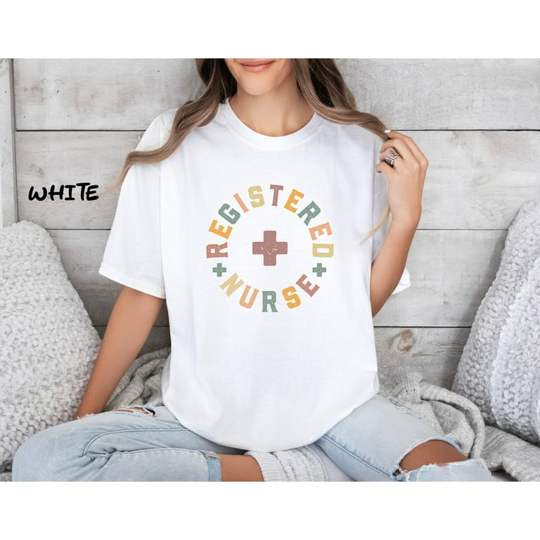 Comfort Colors Registered Nurse Shirt Nurse Life Shirt Cute Nurse For Work RN Registered Nurse Gifts For Women Nursing School Gift soft and comfortable material comfort colors t shirt. Walmart