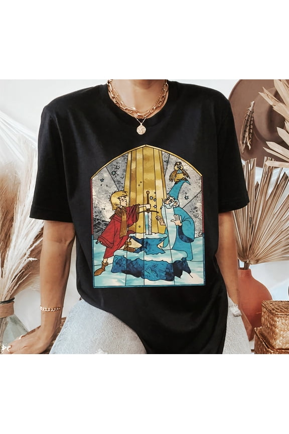 Retro Arthur And Merlin T-Shirt, The Sword In The Stone Shirt, Magic Kingdom, Disney Family Matching Tee