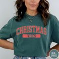 thumbnail image 1 of Comfort Colors Retro Christmas Vibes Unisex T-Shirt, Cute Holiday Winter Tee, 1 of 3