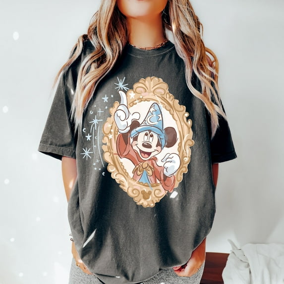 Comfort Colors Retro Disney Fantasia Mickey T-Shirt, Disney Magic Sorcerer Mickey Wizard Mickey Tee