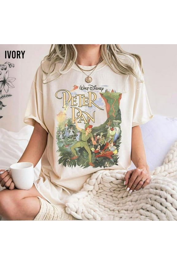 Comfort Colors Retro Disney Peter Pan Shirt, Funny Disney Tinker Bell Shirt, Disneyland Matching, Disneyland Trip Shirts, WDW Magic Kingdom